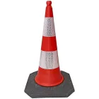 Pachołek drogowy 100cm U-23a | PCV, 9 kg, odblaskowy